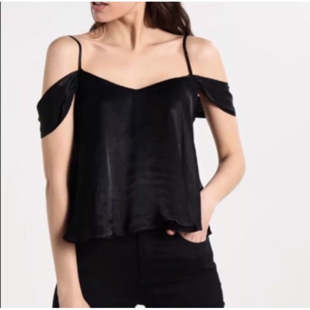 NWT Topshop Draped Satin Cold Shoulder Camisole